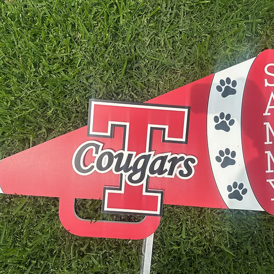 Tomball High School Cheer Yard Sign